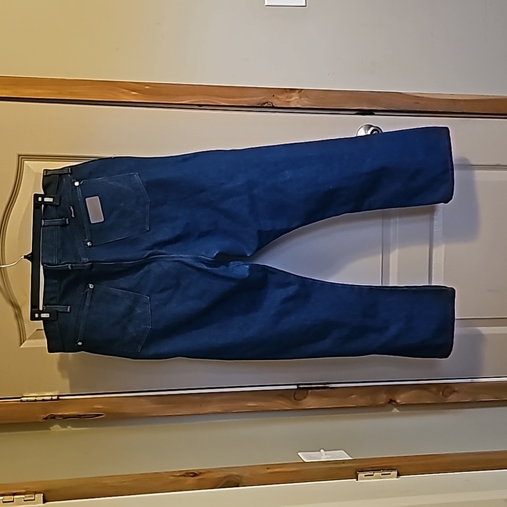 Vintage wrangler no fault jeans made in the U.S.A 42x34 - Picture 3 of 5